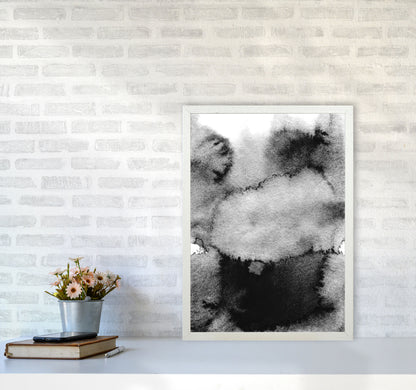 Majestic Monochrome Watercolour 14 Art Print by Pixy Paper A2 Oak Frame