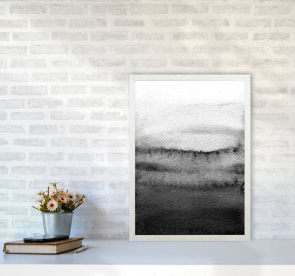 Majestic Monochrome Watercolour 18 Art Print by Pixy Paper A2 Oak Frame