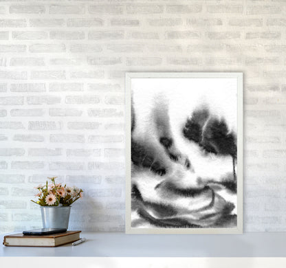Majestic Monochrome Watercolour 06 Art Print by Pixy Paper A2 Oak Frame