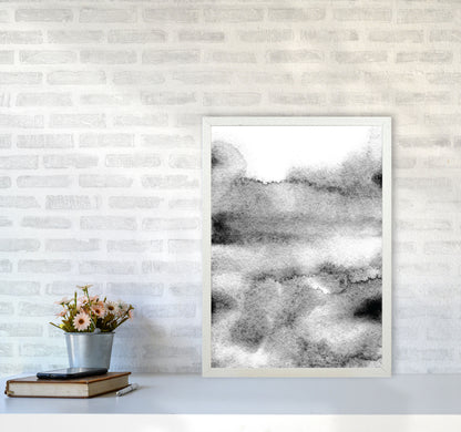 Majestic Monochrome Watercolour 04 Art Print by Pixy Paper A2 Oak Frame