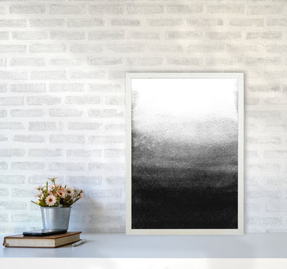 Majestic Monochrome Watercolour 07 Art Print by Pixy Paper A2 Oak Frame