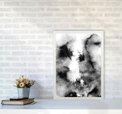 Majestic Monochrome Watercolour 10 Art Print by Pixy Paper A2 Oak Frame