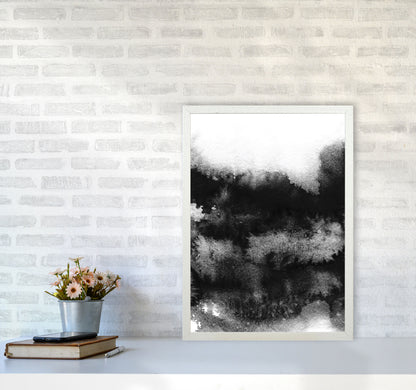 Majestic Monochrome Watercolour 05 Art Print by Pixy Paper A2 Oak Frame