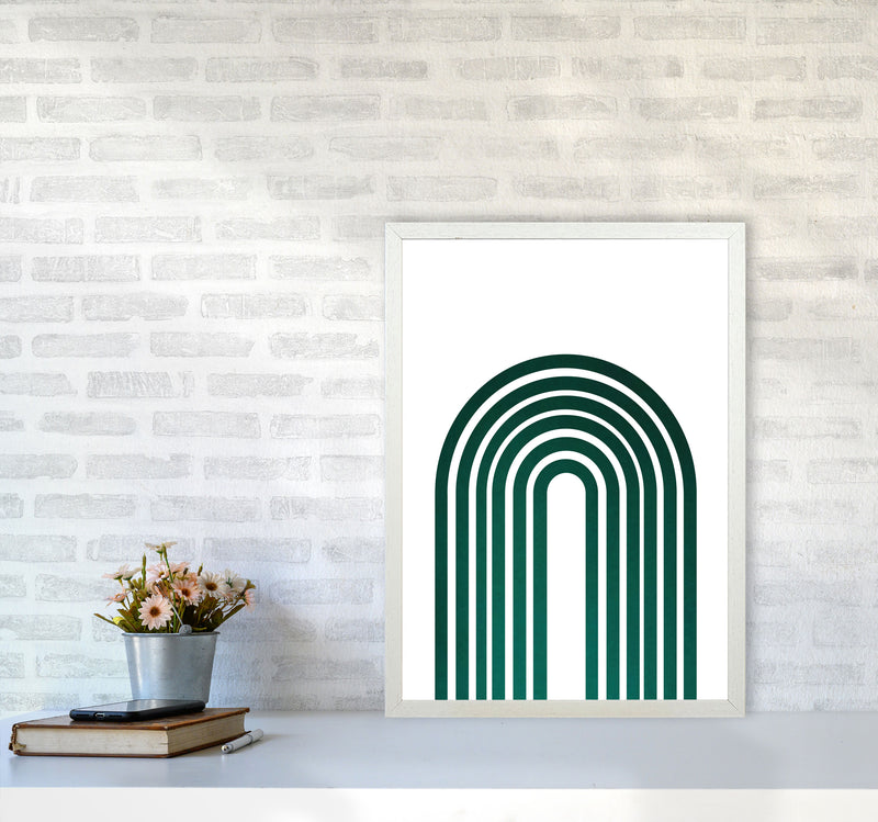 Rainbow emerald Art Print by Pixy Paper A2 Oak Frame