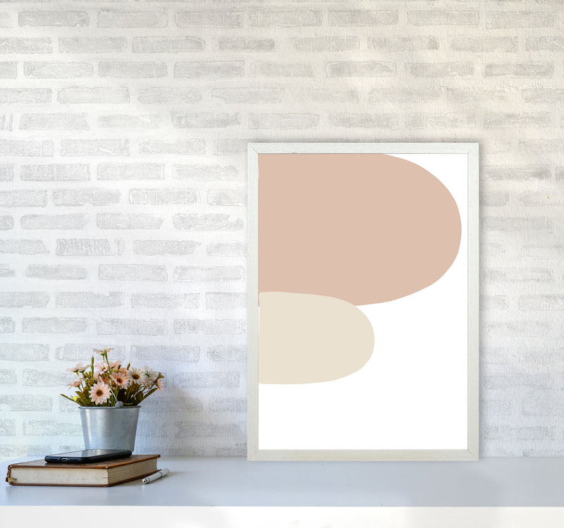 Inspired Side Stones Art Print by Pixy Paper A2 Oak Frame