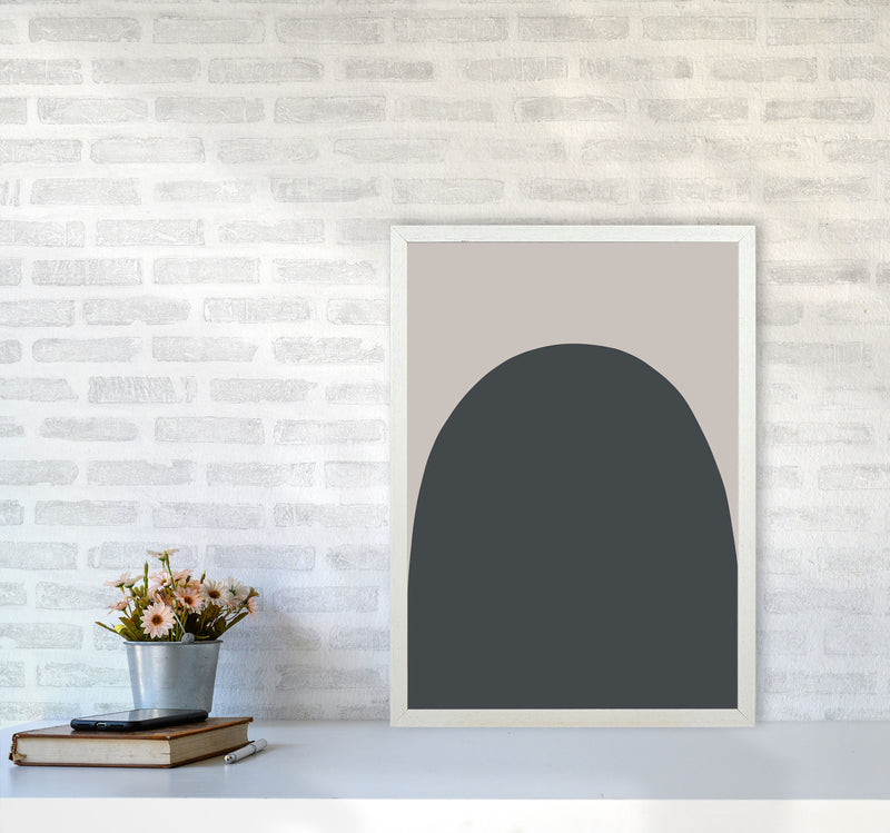 Inspired Off Black and Stone Hill Art Print by Pixy Paper A2 Oak Frame