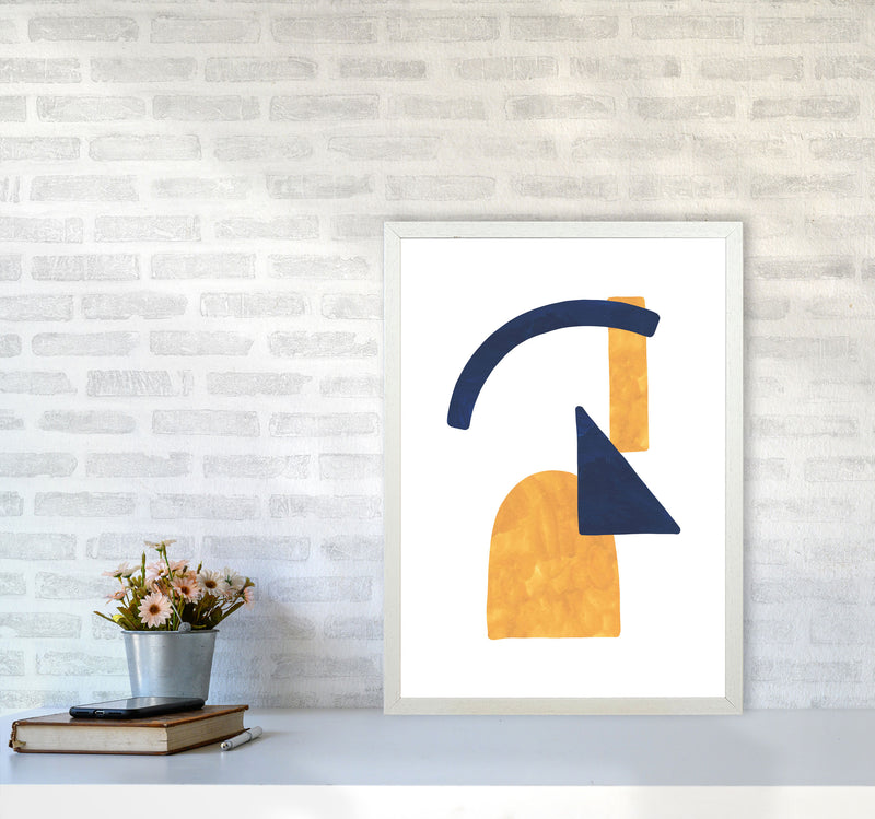 Horizon Abstract Shapes  Art Print by Pixy Paper A2 Oak Frame