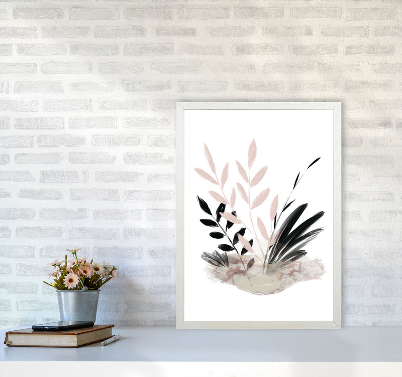 Delicate Floral 05 Art Print by Pixy Paper A2 Oak Frame