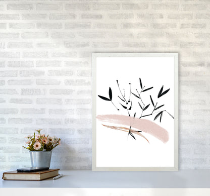 Delicate Floral 06 Art Print by Pixy Paper A2 Oak Frame