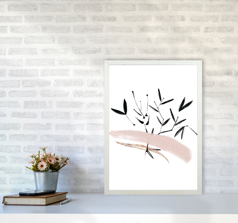 Delicate Floral 06 Art Print by Pixy Paper A2 Oak Frame
