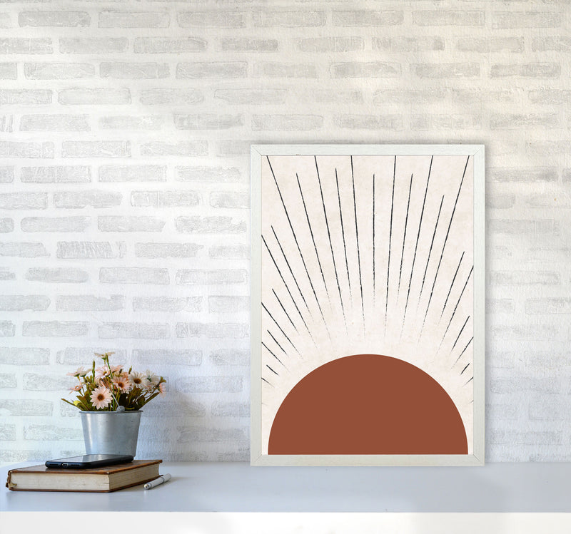 Autumn Sasha Sun abstract Art Print by Pixy Paper A2 Oak Frame