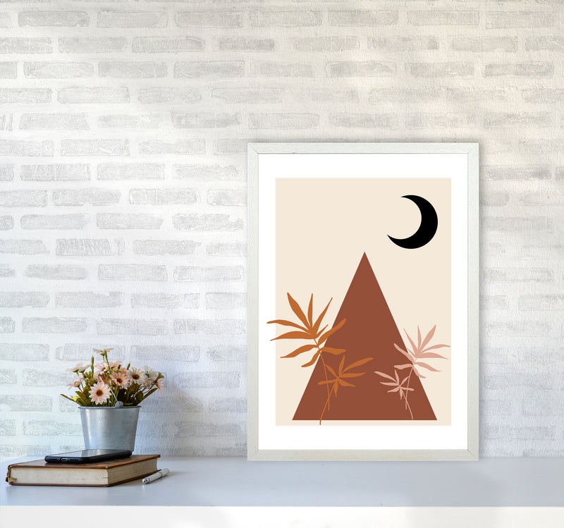Autumn Maple abstract Art Print by Pixy Paper A2 Oak Frame
