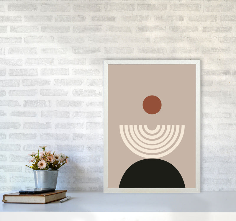 Autumn Lucille abstract Art Print by Pixy Paper A2 Oak Frame