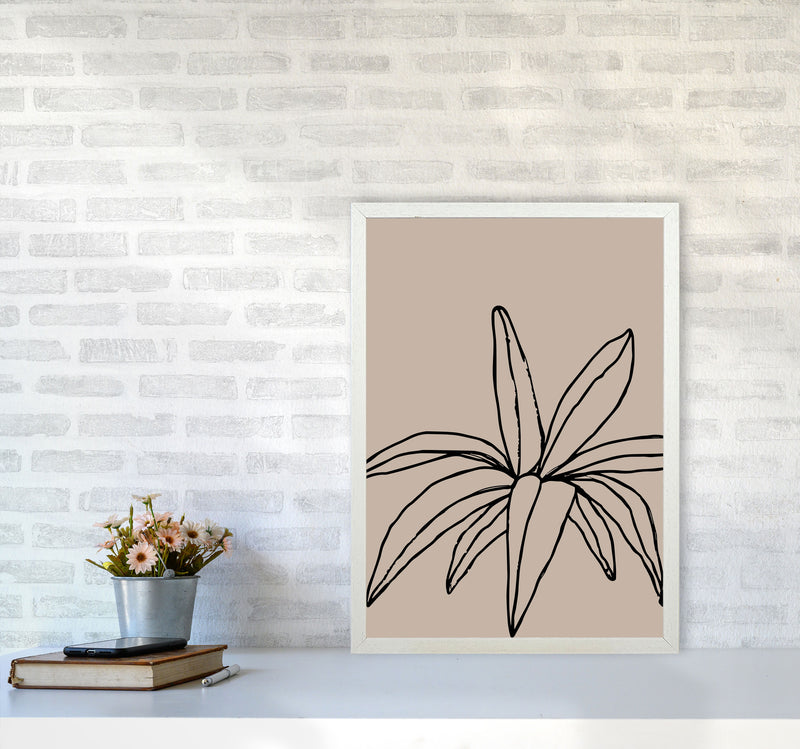 Autumn Leaf abstract Art Print by Pixy Paper A2 Oak Frame