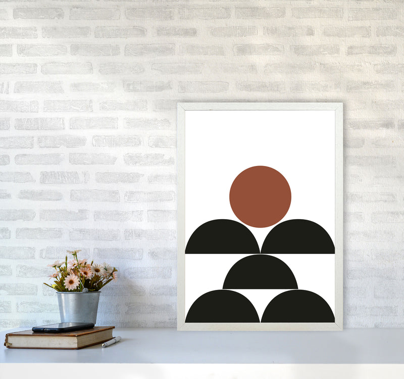Autumn Jessica abstract Art Print by Pixy Paper A2 Oak Frame