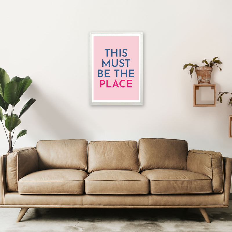 This Must Be The Place Art Print by Pixy Paper A2 Oak Frame