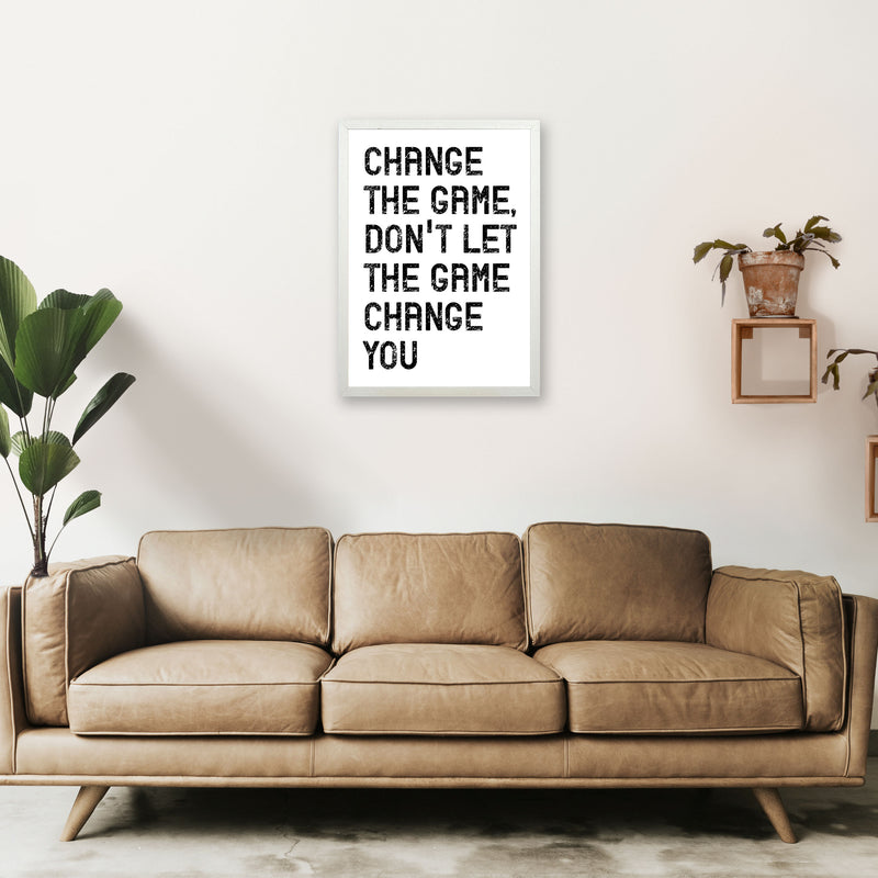 Change The Game Art Print by Pixy Paper A2 Oak Frame