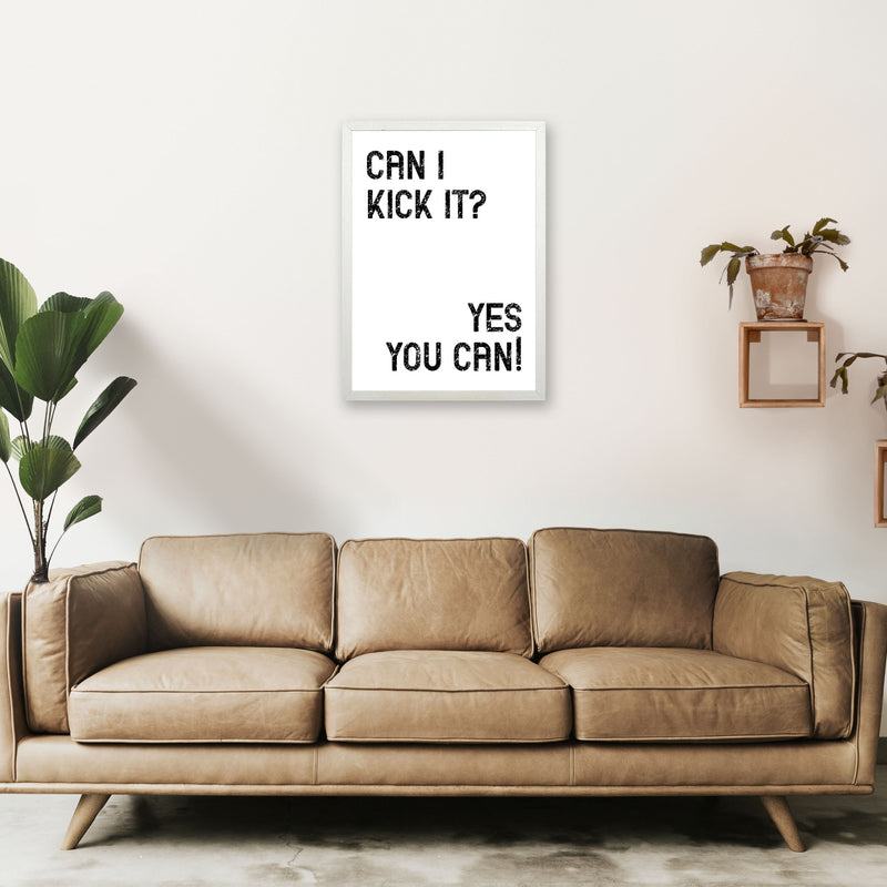 Can I Kick It Art Print by Pixy Paper A2 Oak Frame