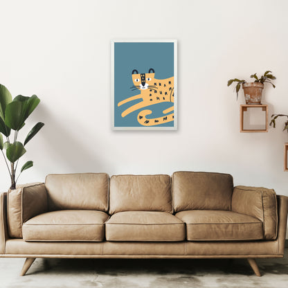 Wild animal Neutral kids Art Print by Pixy Paper A2 Oak Frame