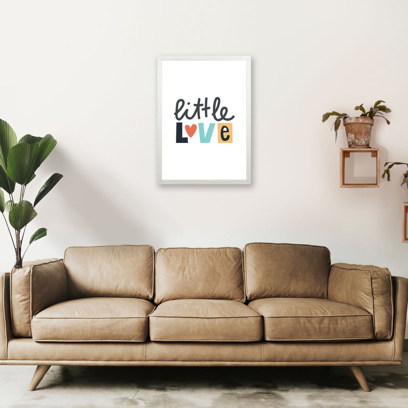 Little love Neutral kids Art Print by Pixy Paper A2 Oak Frame