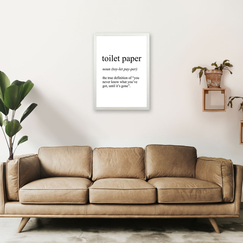 Toilet Paper Definition Art Print by Pixy Paper A2 Oak Frame
