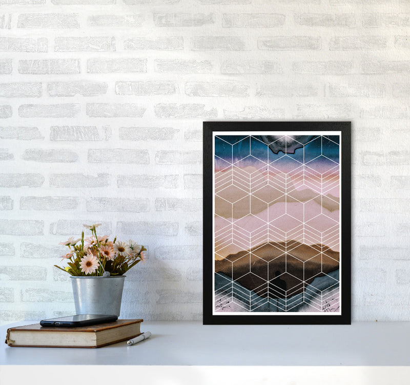 Geometric Abstract Modern Print A3 White Frame