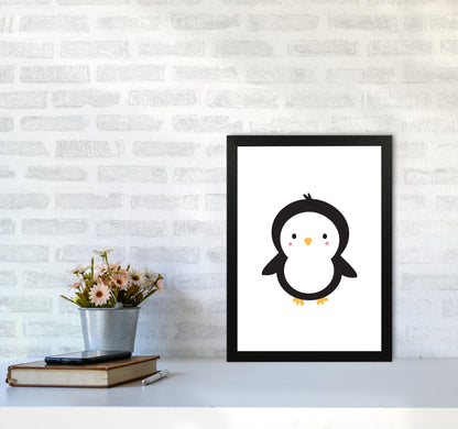 Children&#39;s Animals, Penguin Modern Print A3 White Frame