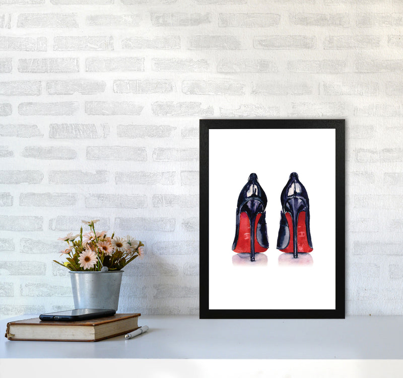 Black High Heels Modern Print A3 White Frame