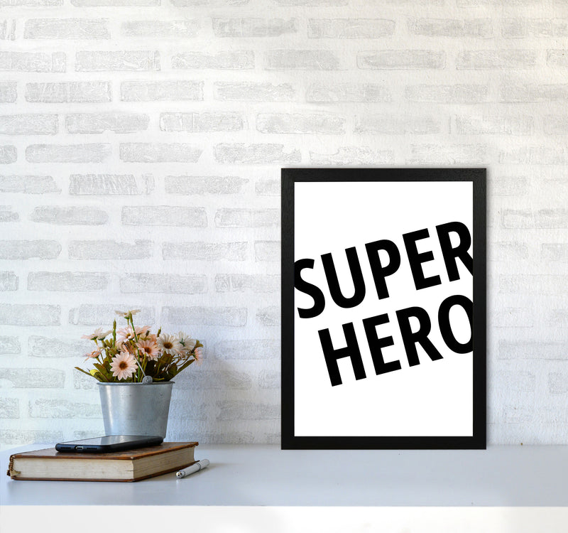 Superhero Framed Nursey Wall Art Print A3 White Frame