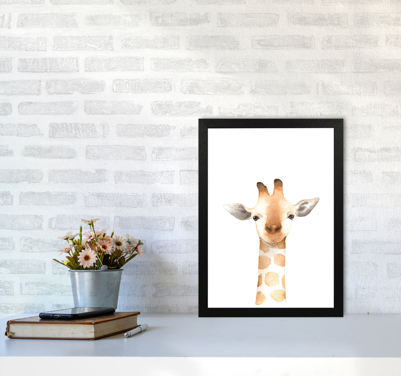 Forest Friends, Cute Giraffe Modern Print Animal Art Print A3 White Frame