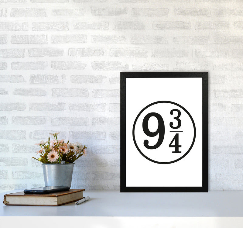 Platform 9 And 3/4 Framed Typography Wall Art Print A3 White Frame