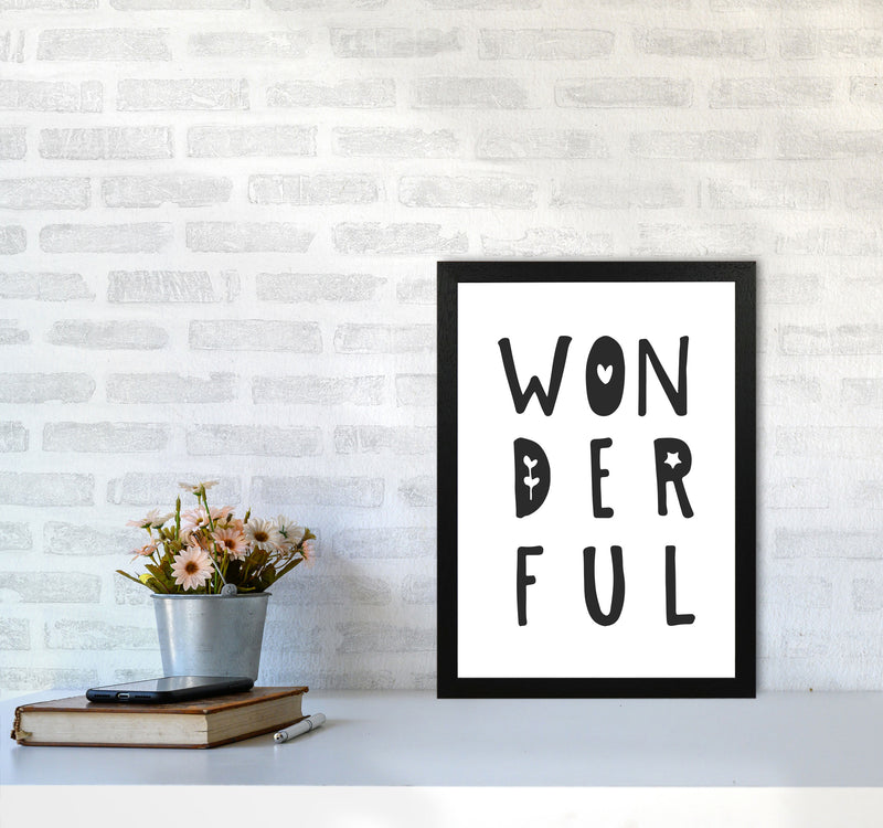 Wonderful Black Framed Nursey Wall Art Print A3 White Frame