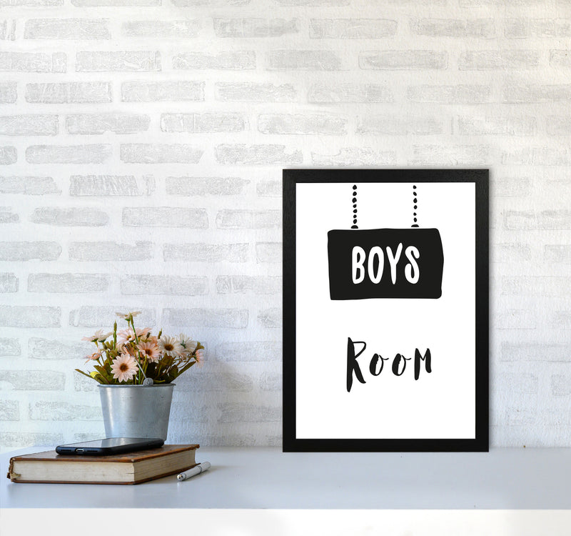 Boys Room Black Framed Nursey Wall Art Print A3 White Frame