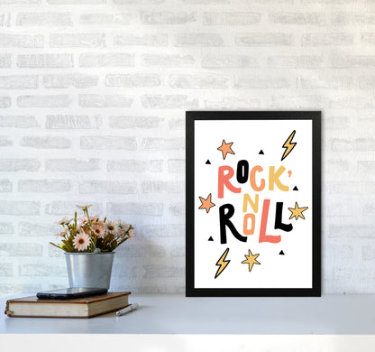Rock &#39;N Roll Framed Nursey Wall Art Print A3 White Frame