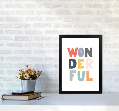 Wonderful Colour Framed Nursey Wall Art Print A3 White Frame