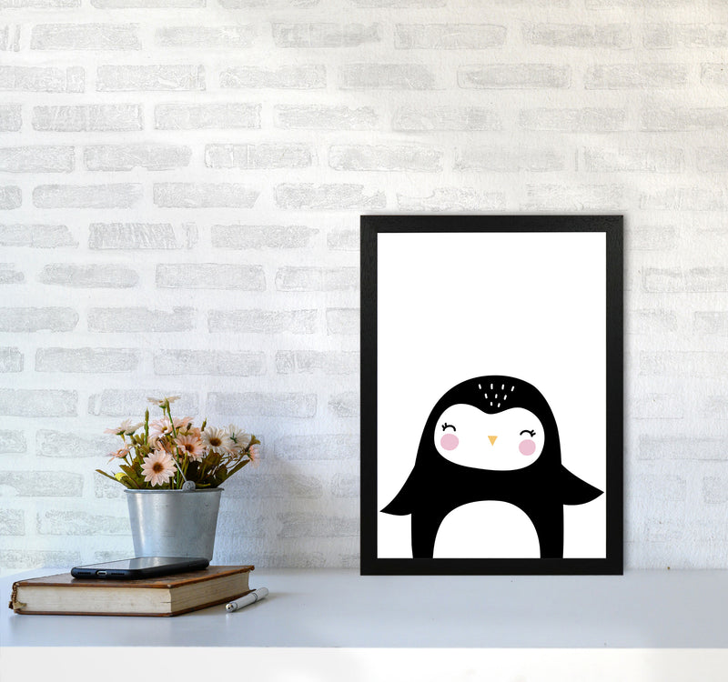 Penguin Modern Print Animal Art Print A3 White Frame