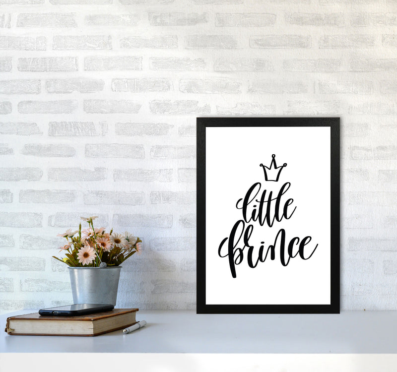 Little Prince Black Framed Nursey Wall Art Print A3 White Frame
