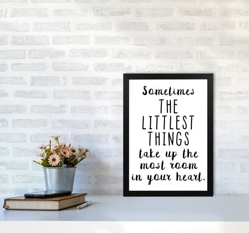 The Littlest Things Black Modern Print A3 White Frame