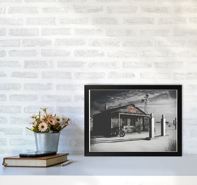 Texas Store Coca Cola Modern Print A3 White Frame