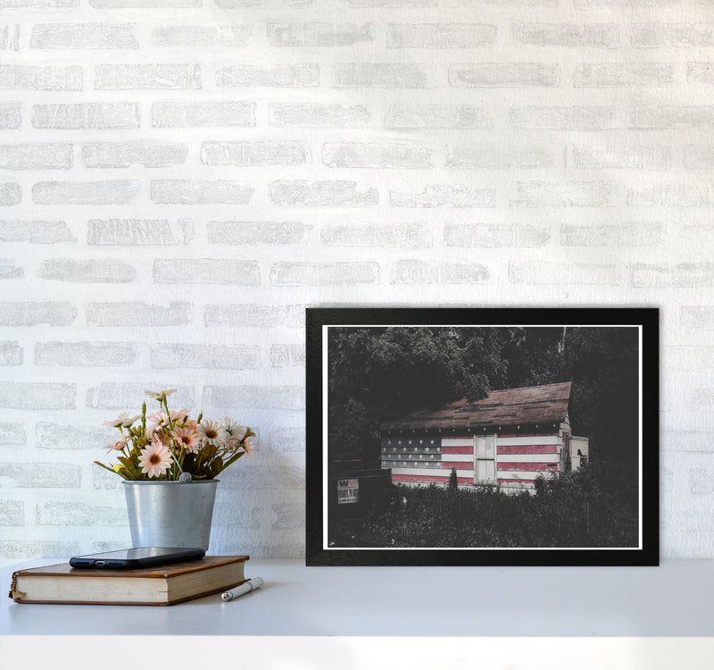 USA Hut Modern Print A3 White Frame