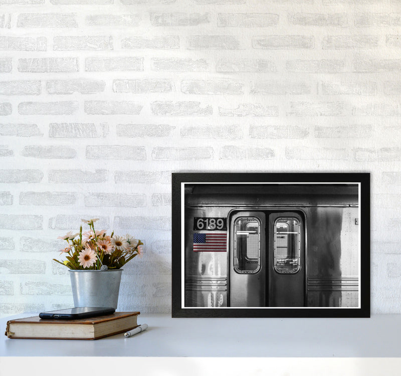 Vintage USA Subway Modern Print A3 White Frame
