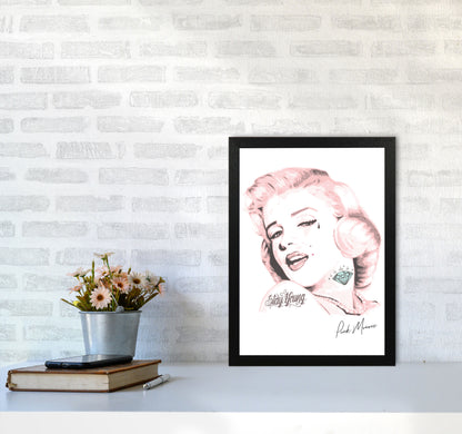 Pink Punk Monroe Modern Print A3 White Frame