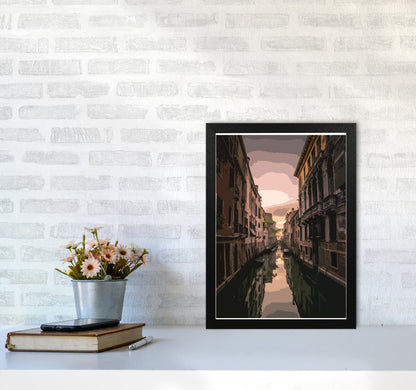Venice Portrait 3 Modern Print A3 White Frame