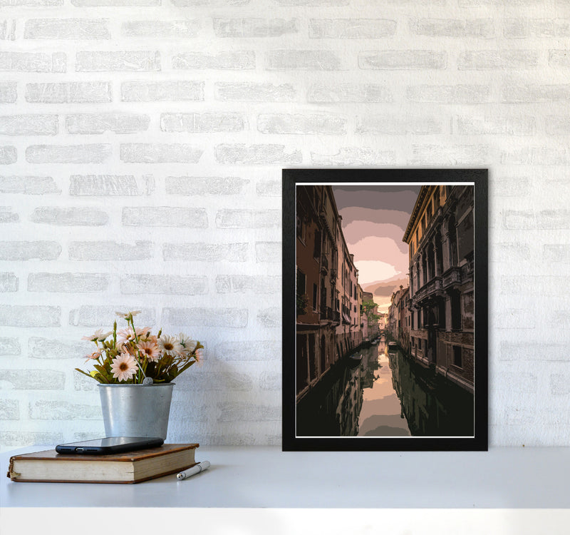 Venice Portrait 3 Modern Print A3 White Frame