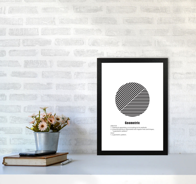 Geometric Meaning 3 Modern Print A3 White Frame