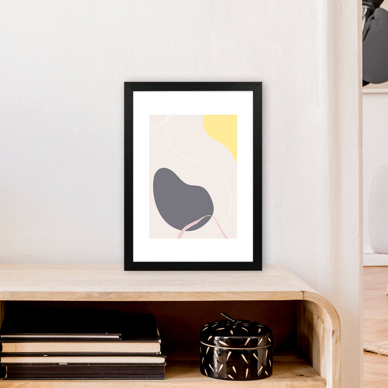 Mila Pink Abstract N19  Art Print by Pixy Paper A3 White Frame