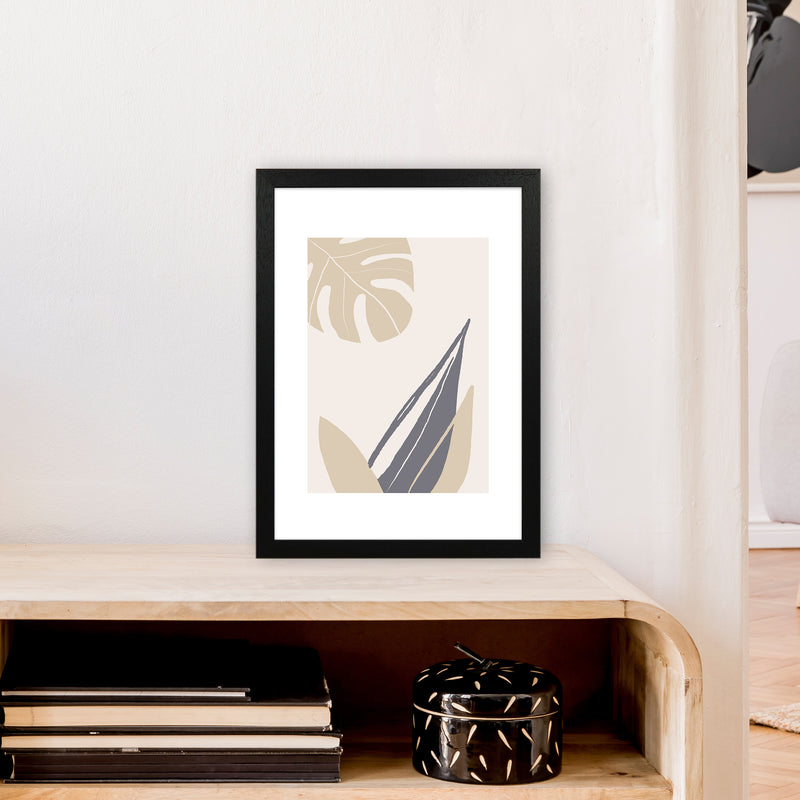 Mila Plant Leaf N21  Art Print by Pixy Paper A3 White Frame