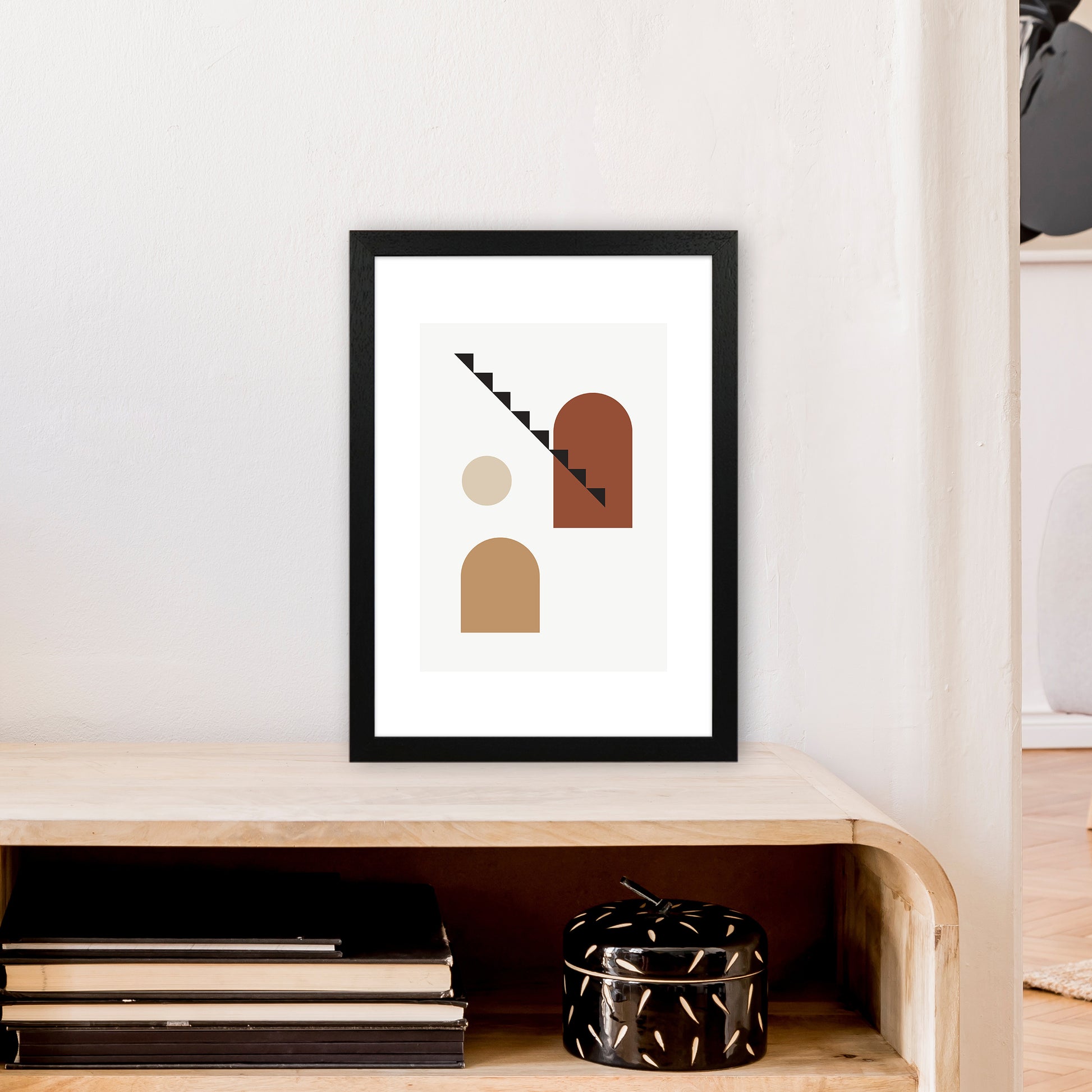 Mica Sand N14  Art Print by Pixy Paper A3 White Frame