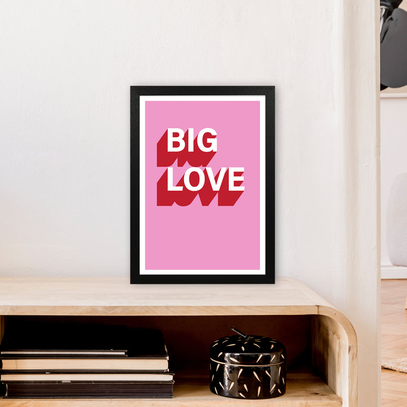 Big Love Shadow  Art Print by Pixy Paper A3 White Frame