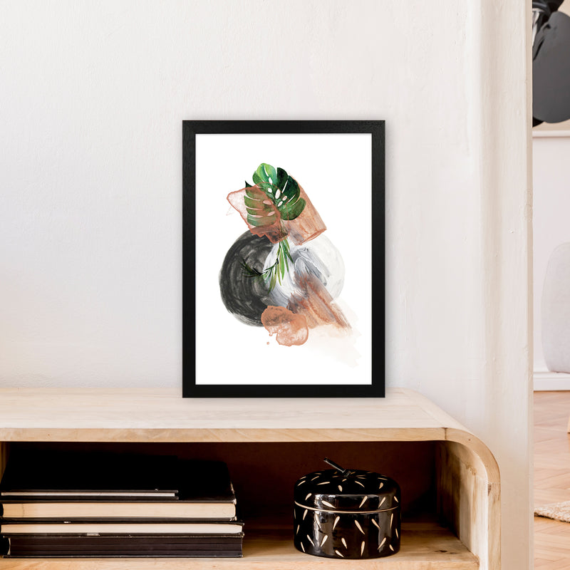 Round Exotic Abstract  Art Print by Pixy Paper A3 White Frame